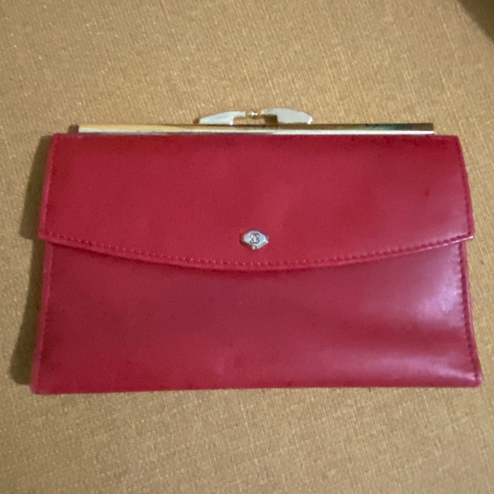 Bosch red leather wallet
